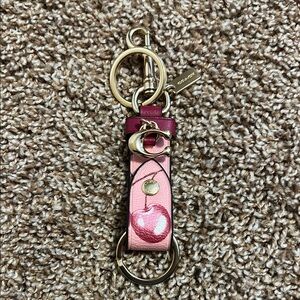 Coach Trigger Snap Bag Charm in cherry print